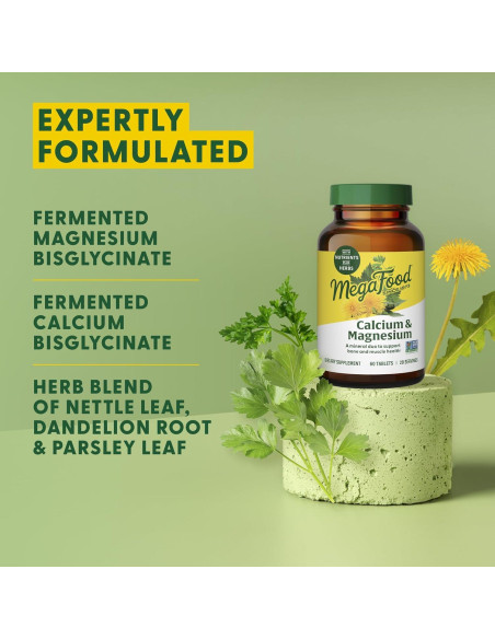 Suplemento de Calcio y Magnesio MegaFood 90 tabletas Suplemento de Calcio y Magnesio MegaFood 90 tabletas