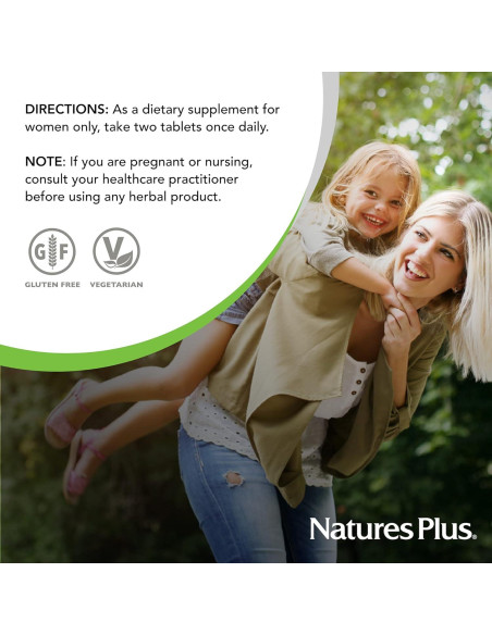 Multivitamínico para Mujeres Nature's Plus - 60 Tabletas Vegetarianas - Sin Gluten Multivitamínico para Mujeres Nature's Plus - 60 Tabletas Vegetarianas - Sin Gluten