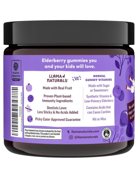 Gomitas de Saúco Naturales Llama 60 Unidades Veganas Inmunidad Gomitas de Saúco Naturales Llama 60 Unidades Veganas Inmunidad