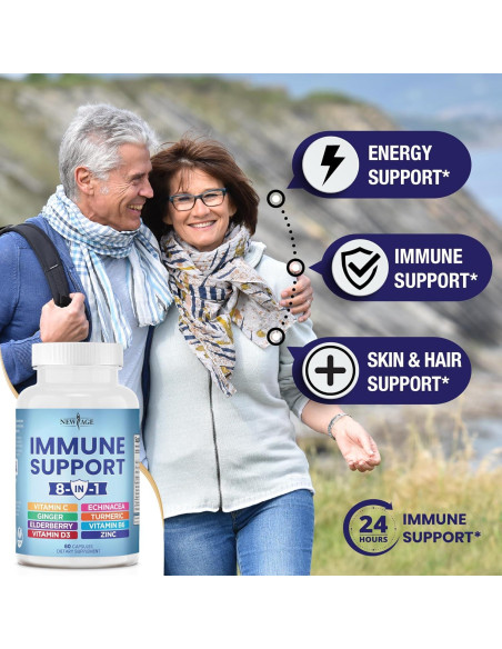 Suplemento Inmunológico 8 en 1 Nueva Era - 120 Cápsulas
