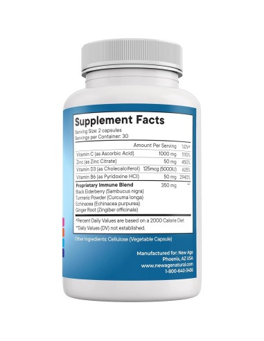 Suplemento Inmunológico 8 en 1 Nueva Era - 120 Cápsulas