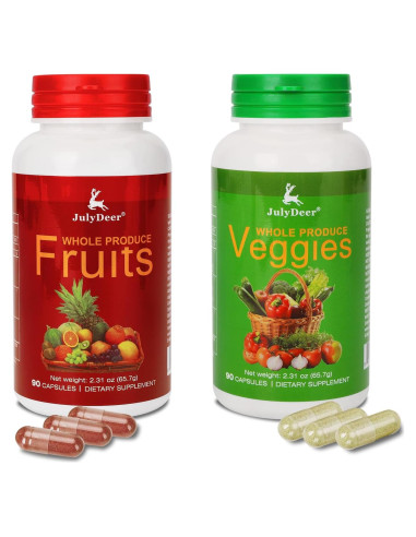 Suplemento Natural de Frutas y Verduras JulyDeer - 180 Cápsulas