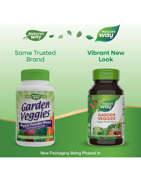 Cápsulas Veganas de Verduras Nature's Way, 60 Unidades, 900 mg