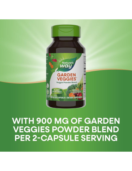 Cápsulas Veganas de Verduras Nature's Way, 60 Unidades, 900 mg