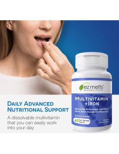 EZ Melts Multivitamina Disoluble con Hierro 30 Unidades 2