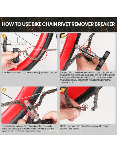 Juego de Herramientas Oumers para Reparación de Cadenas de Bicicleta