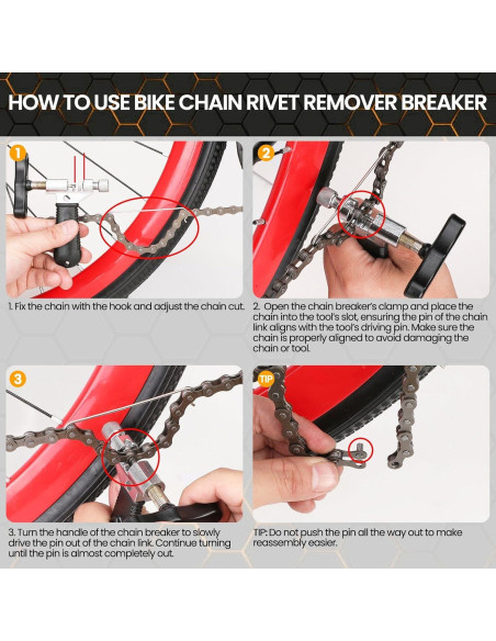 Juego de Herramientas Oumers para Reparación de Cadenas de Bicicleta