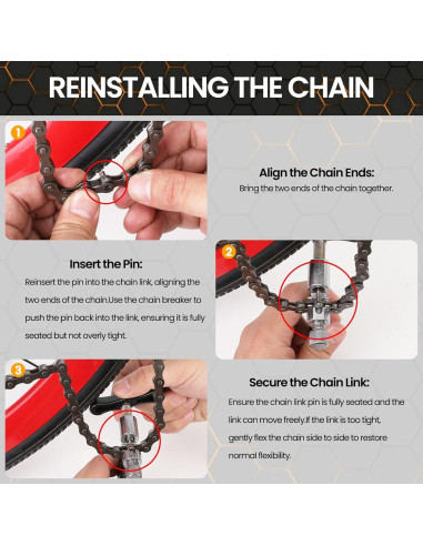 Juego de Herramientas Oumers para Reparación de Cadenas de Bicicleta