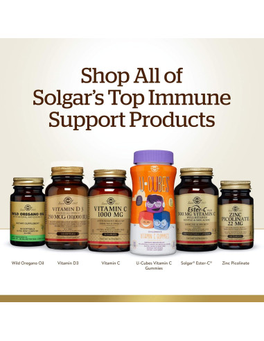 Vitamina C 500 mg Solgar con Rosa Mosqueta 250 Tabletas