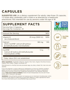 Suplemento Muscular Solgar con HMB y Vitamina D - 20 Porciones 2