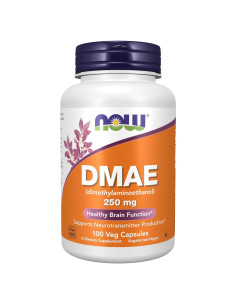 Suplemento DMAE 250 mg NOW Foods - 100 Cápsulas Veganas