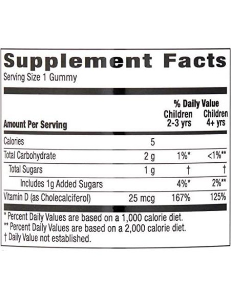 Gominolas Orgánicas Vitamina D3 Mama Bear 25 mcg 80 Unidades Gominolas Orgánicas Vitamina D3 Mama Bear 25 mcg 80 Unidades