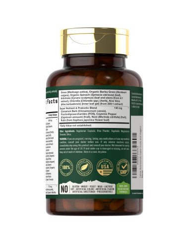 Cápsulas Super Frutas y Verduras Tahoe Nutritionals 90 Unidades