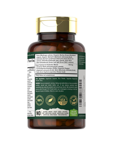 Cápsulas Super Frutas y Verduras Tahoe Nutritionals 90 Unidades