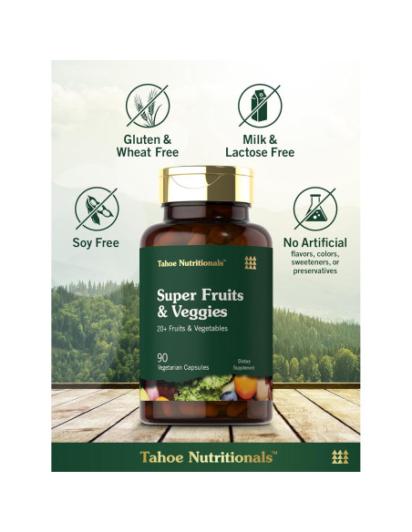 Cápsulas Super Frutas y Verduras Tahoe Nutritionals 90 Unidades