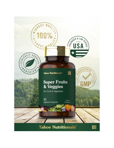 Cápsulas Super Frutas y Verduras Tahoe Nutritionals 90 Unidades
