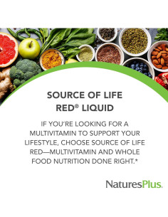 Multivitamina Líquida Natures Plus Fuente de Vida Roja - 887 ml x 2 - Energía y Soporte Inmunológico 2