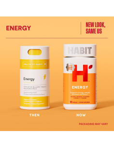 Suplemento Energía Habit 2 Paquete (120 Cápsulas) Vegano 2