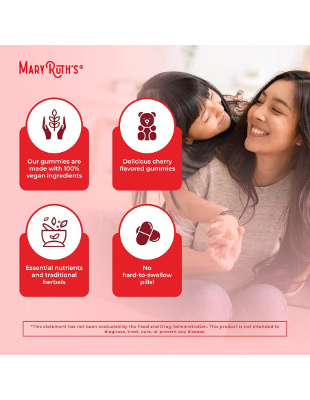 Gomitas de Inmunidad Mary Ruth 90 Unidades Cereza Veganas