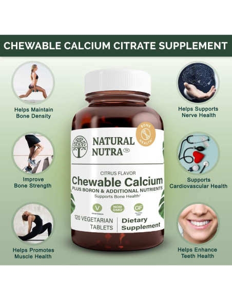 Suplemento de Calcio Masticable Natural Nutra 120 Tabletas Suplemento de Calcio Masticable Natural Nutra 120 Tabletas