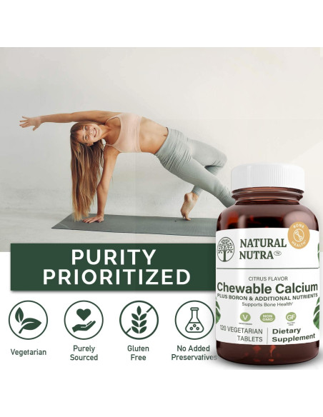 Suplemento de Calcio Masticable Natural Nutra 120 Tabletas Suplemento de Calcio Masticable Natural Nutra 120 Tabletas