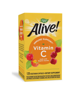 Suplemento Vitamina C Alive! Nature's Way 120 Cápsulas Orgánicas