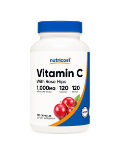 Nutricost Vitamina C 1000mg con Rosa Mosqueta 120 Cápsulas