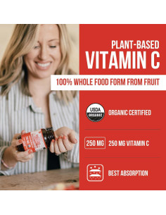 Vitamina C Orgánica Plant-C 90 Cápsulas - Soporte Inmunológico 2