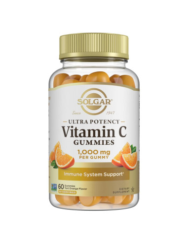 Gomitas de Vitamina C Solgar 1000mg Sabor Naranja Ácida 60 Porciones