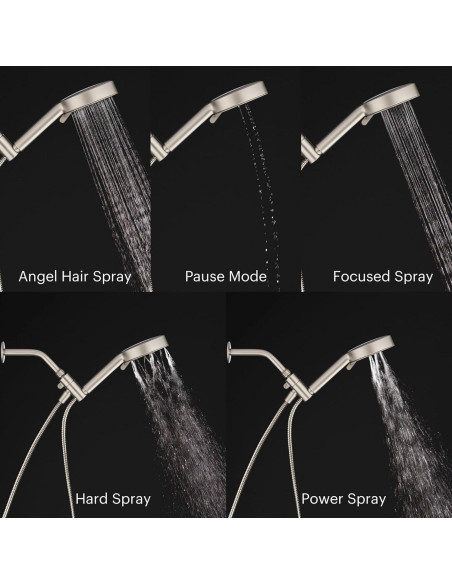 Cabezal de Ducha de Mano Brondell Nebia Yuba Cromo 5 Configuraciones