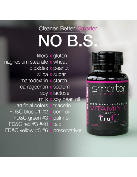 Vitamina C Natural SmarterVitamins 180 Cápsulas Veganas