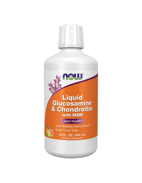 NOW Foods Glucosamina y Condroitina Líquido con MSM 0.95L
