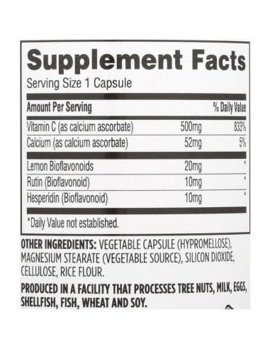 Complejo de Vitamina C Amortiguada Whole Foods 180 tabletas