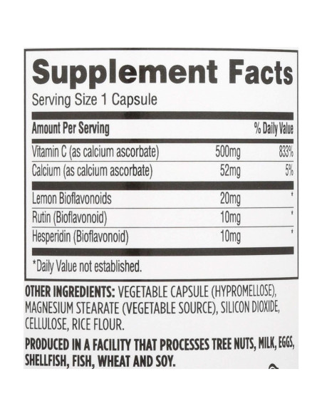 Complejo de Vitamina C Amortiguada Whole Foods 180 tabletas