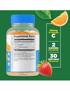 Gomas de Vitamina C Lifeable 250 mg Sin Azúcar 90 Unidades 2