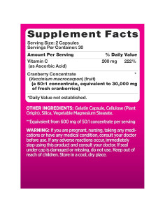 Cápsulas de Arándano PINK para Mujeres | 60 Unidades | Vitamina C 2