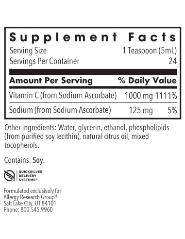Suplemento Líquido Micro Liposomal C 1000mg Allergy Research