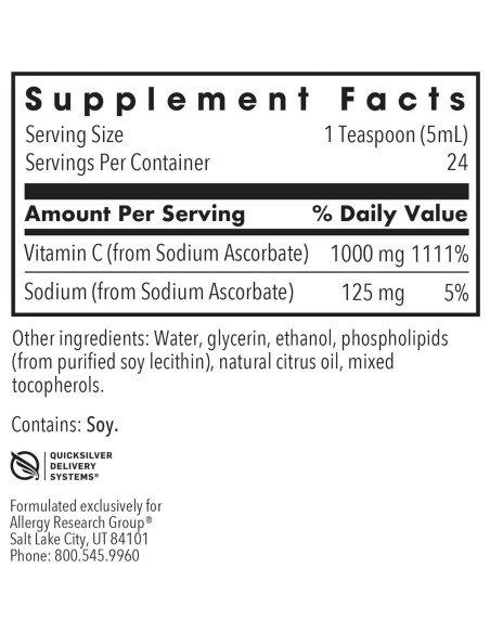 Suplemento Líquido Micro Liposomal C 1000mg Allergy Research