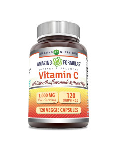 Suplemento de Vitamina C 1000 Mg con Rosa Mosqueta - 120 Cápsulas