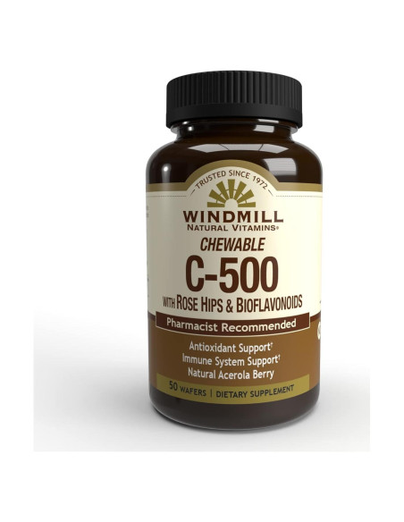 Vitaminas Naturales Windmill Vitamina C 500 mg Masticable 50 Tabletas