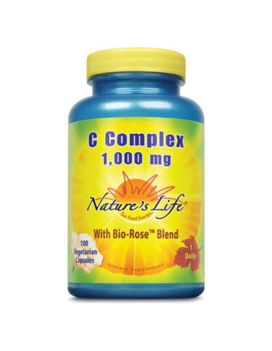 Suplemento de Vitamina C 1000 mg Vida Natural 100 cápsulas