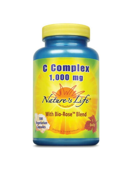 Suplemento de Vitamina C 1000 mg Vida Natural 100 cápsulas