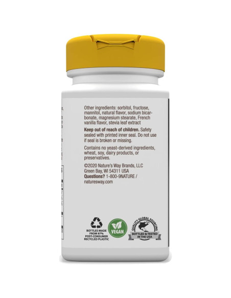 Pastillas de Zinc Nature's Way 23 mg + Vitamina C 100 mg 60 Unidades Pastillas de Zinc Nature's Way 23 mg + Vitamina C 100 mg 60 Unidades