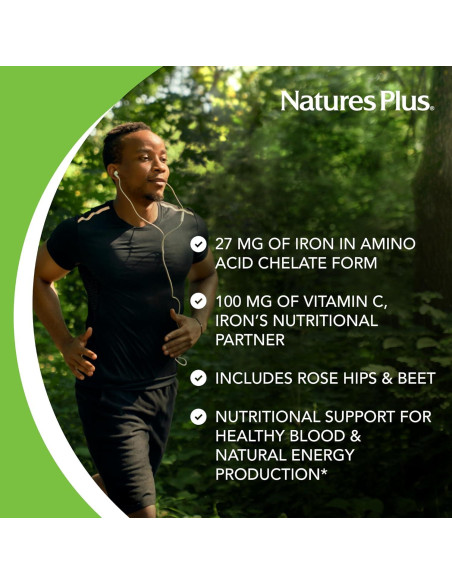 Suplemento de Hierro Masticable NaturesPlus Cereza 90 Tabletas Suplemento de Hierro Masticable NaturesPlus Cereza 90 Tabletas