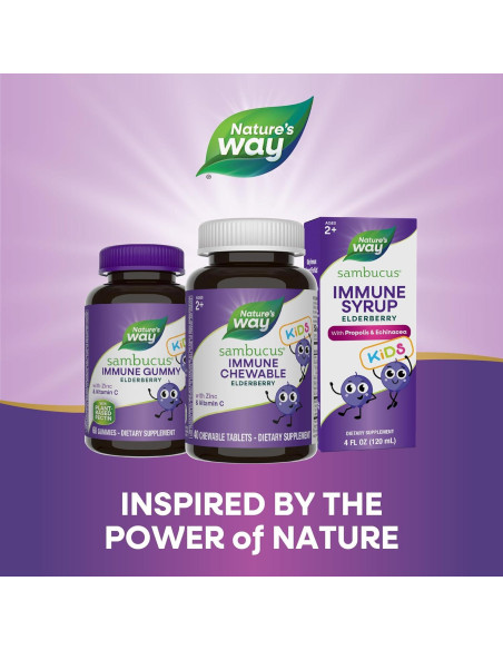 Masticables Inmunológicos Nature's Way Sambucus 40 Tabletas Masticables Inmunológicos Nature's Way Sambucus 40 Tabletas