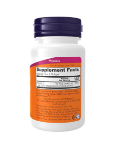 Vitamina D-3 2000 UI NOW Foods 240 Gelatinas Blandas Alta Potencia 2