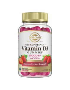 Gomitas de Vitamina D3 Solgar 5000UI Sabor Fresa 60 Porciones