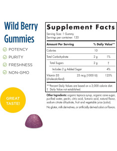 Gomitas de Vitamina D3 Nordic Naturals 1000 UI - 120 Porciones 2