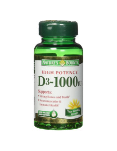 Vitamina D3 Nature's Bounty 1000 UI 120 Gelatinas Blandas