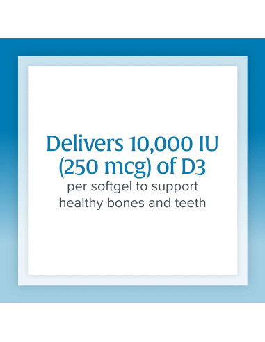 Vitamina D3 10000 UI Factores Naturales 120 Gelatinas Blandas